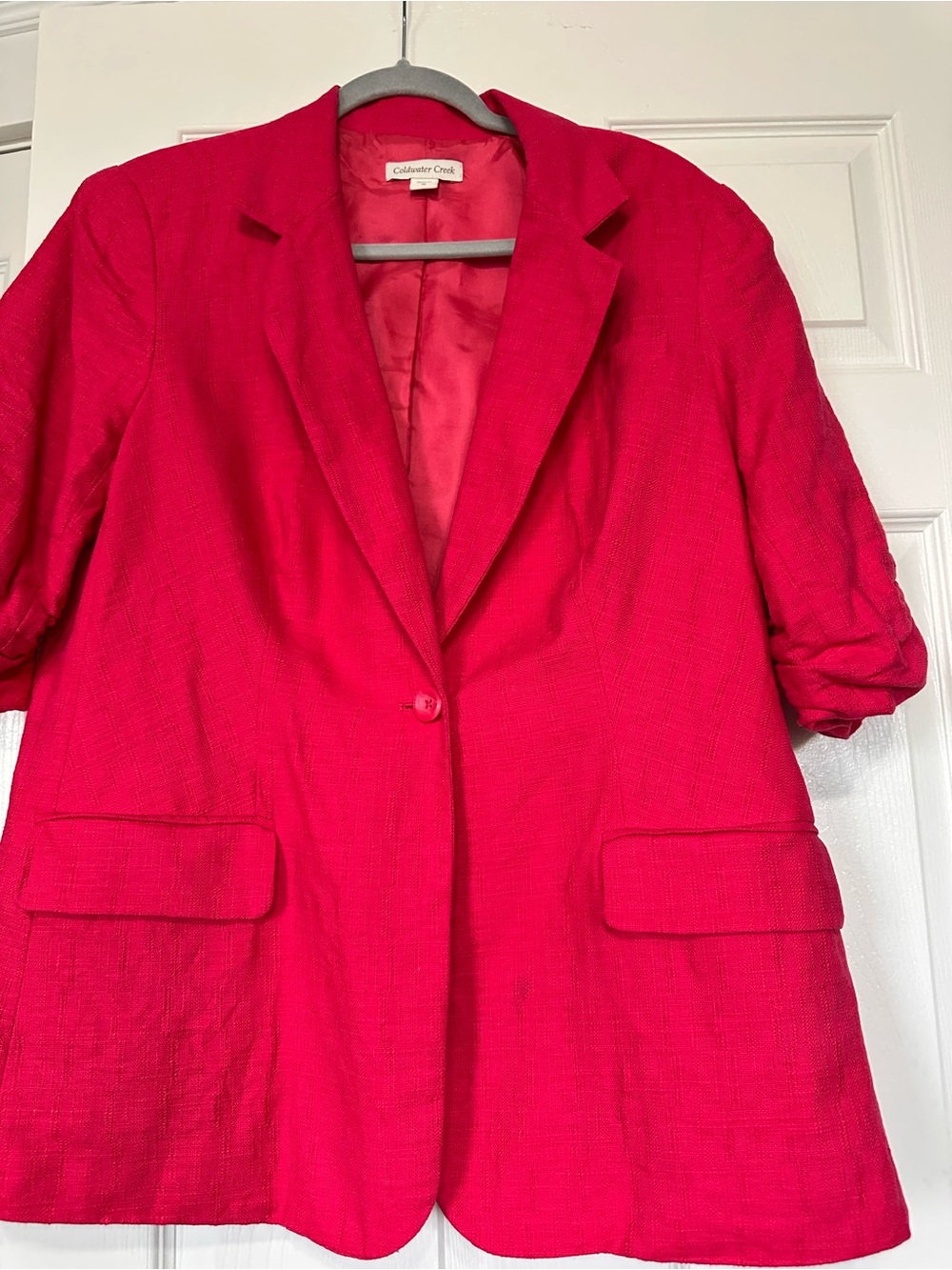 Coldwater Creek Hot Pink Single-Button Blazer